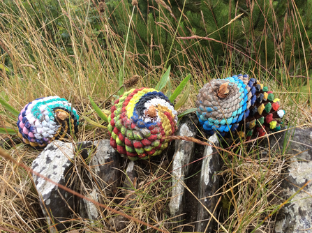 Painted pine cones